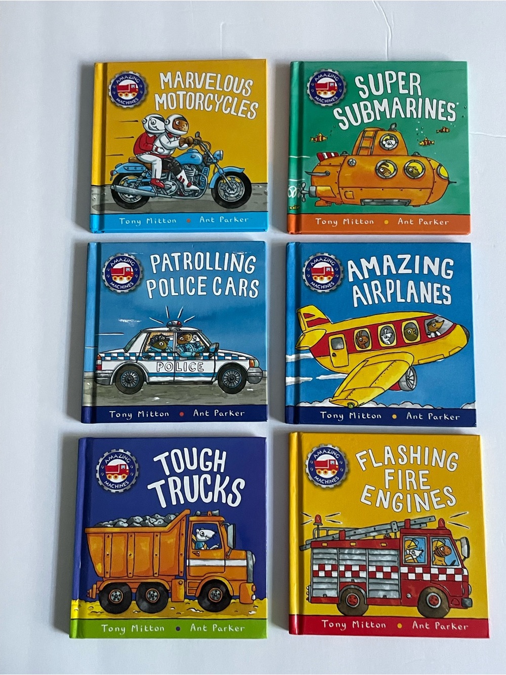Amazing Machines Hardcover Books Lot of 7 Tony Mitton Ant Parker Kids Vehicles - Picture 2 of 3